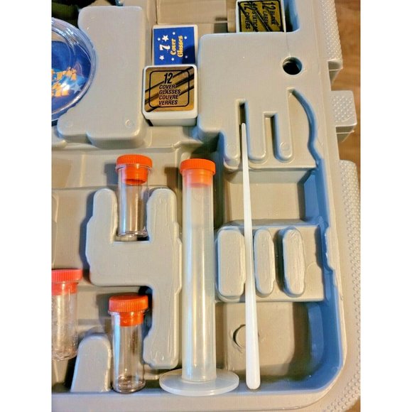 Microscope Set 300X 600X 1200X Science AmScope 25 Prepared Slides Case - Picture 6 of 12